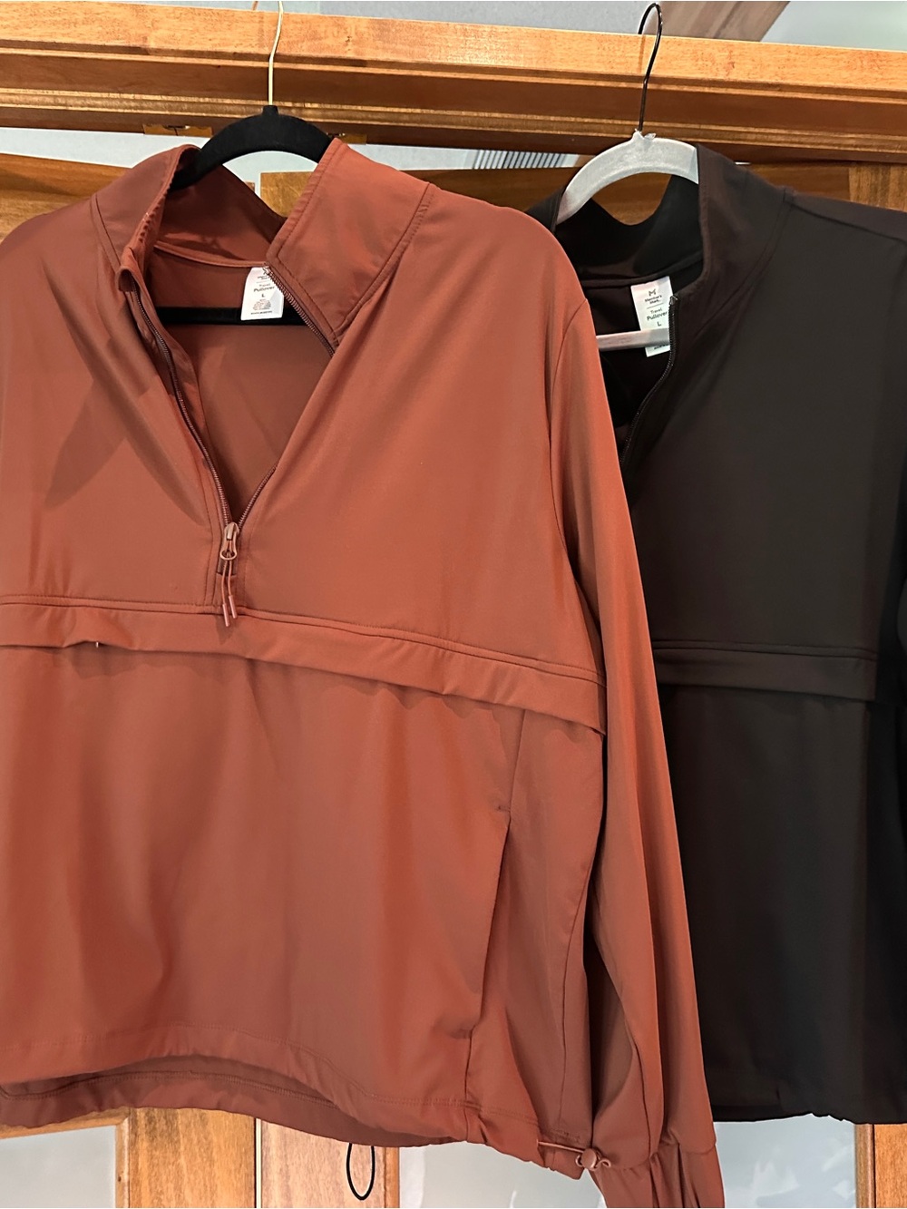 Women’s Half-Zip Pullover Hoodie - Rust